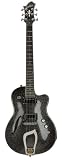 Hagstrom Deluxe-F Electric Guitar (Black Sparkle Top)
