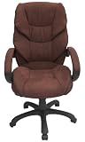 High Back Executive Swivel in Brown Micro-Suede Fabric