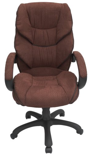 High Back Executive Swivel in Brown Micro-Suede Fabric