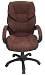 High Back Executive Swivel in Brown Micro-Suede Fabric