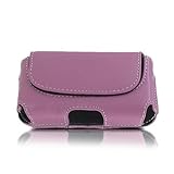 PURPLE Leather Belt Clip Case Pouch Cover for HTC EVO 4G / DROID INCREDIBLE ....