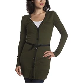 Mac & Jac Women's Long Belted Cardigan