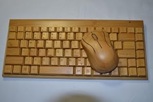 de bois&reg; unique fait main en bois naturel Wireless bambou Clavier