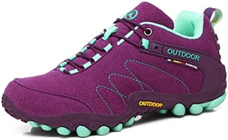 Always Prettyt Women/Men's Waterproof Walking Hiking Trail Shoes Casual Running Shoes Sneakers Purple US 8.5 women