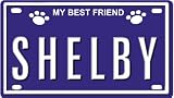 41BqG2m54WL. SL160  SHELBY Dog Name Plate for Dog House. Over 400 Names Availaible. Type in Name Dog Plate in Search. Your Dog Name will show up.