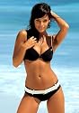 Marken-Push-up-Bikini schwarz-creme-hautfarben AA-Cup Damen-Bikini Hautfarben