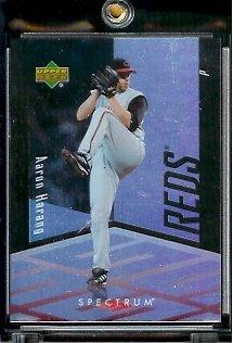 2007 Upper Deck Spectrum Baseball Card #61 Aaron Harang Cincinnati Reds - Mint Condition - In Protective Display Case !