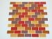 1 Netz Glas Mosaik Rot Mix Bricksize