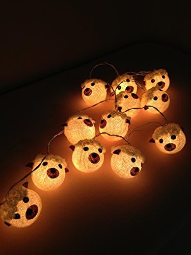 Sweet Dream w/ Lamp Sheep String Light Lantern Kid Bedroom, Christmas Decor, Birthday Light, Garland Light Decor, Patio Light Decor
