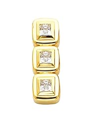 14K Yellow Gold Diamond Three-Stone Pendant - 0.75 Ct. -- LIFETIME WARRANTY