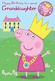 Peppa Pig - Granddaughter Birthday Card With badge