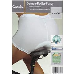 Damen Radler Panty, Funktionsunterw�sche mit Sitzpolster, weiss