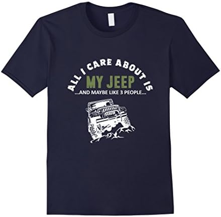 Men's All I care about is My Jeep T-Shirt XL Navy