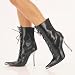 HEAT 4 1/2 Inch Chrome HeelPointed Toe Ankle Boot Black Pleaser