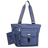 Baggallini Town Tote- Solid Nylon Crinkle