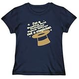 T-Shirt Womens Navy Blue " I'm a Boating And Fisheries Patrol Officer, not a magician " Occupations Large