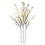 Floral Lights Lighted White Leaf Branch with 60 bulbs, 40 inches