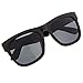 grinderPUNCH Oversized Sunglasses Super Dark Lens Black Thick Horn Rim Frame
