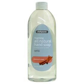 Chef's Planet Foaming Liquid Soap Refill, Cinnamon & Clove, 16.9-Ounce Bottle (Pack of 2)