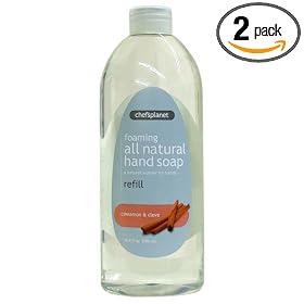Chef's Planet Foaming Liquid Soap Refill, Cinnamon and Clove, 16.9-Ounce Bottle (Pack of 2) by Chef's Planet