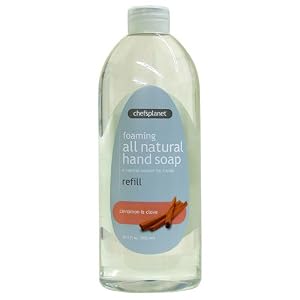 Chef's Planet Foaming Liquid Soap Refill, Cinnamon and Clove, 16.9-Ounce Bottle (Pack of 2) by Chef's Planet