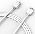 USB 3.0 Cable : Stalion&reg; Stable Micro USB Data Sync & Charging Cord for Samsung Galaxy S5 & Note 3 [Lifetime Warranty](White)(Extra Long 6.5 Feet/2 Meter) 2X Superspeed Charger (USB 3.0 Type A to Micro USB Type B Male)[2-Pack]