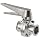 Dixon B5101V150CC-C Stainless Steel 316L Butterfly Valve with Trigger Handle and Viton Seal, 1-1/2" Tube OD