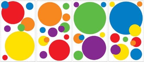 (6x11) Just Dots - Primary Repositional Wall Decal