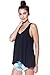Alexander + David Womens Slub Tank Top Loose Double Layer Knit Trapeze Blouse