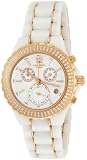 K&BROS Women's 9151-2 C-901 Full Ceramic Stones Chronograph White Watch