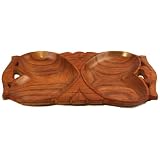 from Locally manufactured in india Delightful Twin Heart Shaped Wooden Tray