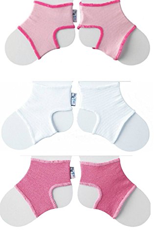 Sock Ons Clever Little Things That Keep Baby Socks On! 3 Pack Girls 0 - 6 Months