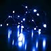 Perfect Holiday KW-Light Micro LED 20 Blue Color Lights Battery Operated on 7ft Long Silver Color Ultra Thin String Wire