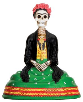 Dod - Frida Inspirational Mexican Painter Skeleton Sculpture Model