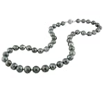 14K White Gold 8-9.5mm Black Tahitian Pearl Necklace