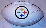 Mike Wallace Autographed Pittsburgh Steelers Logo Football, Super Bowl, Ole Miss Rebels