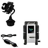 Cowon iAudio U5 Auto Cup Holder with Car Charger - Uses Gomadic TipExchange