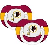 NFL Pacifiers 2 Pack Safe BPA Free (Washington Redskins)
