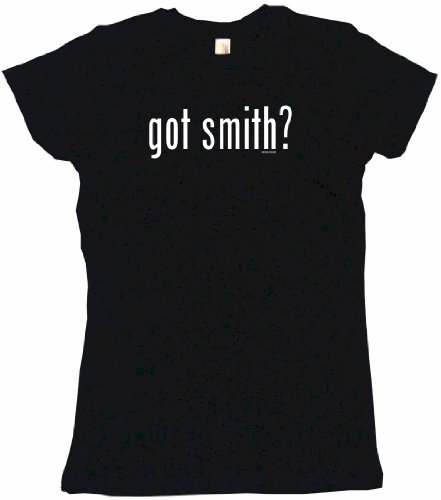 got smith? Women's Tee Shirt Medium-Black Babydoll (petite fit)