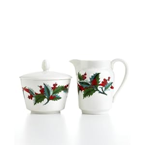 Martha Stewart Collection Holiday Garden Sugar and Creamer Set