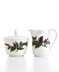 Martha Stewart Collection Holiday Garden Sugar and Creamer Set
