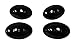 VMS RACING SMOKED Black Lenses Assembly SIDE MARKER LED Fender Lights RED & AMBER LEDs FSM 264132LEDBK (4 Piece Pc Set Kit) Compatible with Ford F350 F450 F550 Super Duty Dually Bed 99-10 1999-2010
