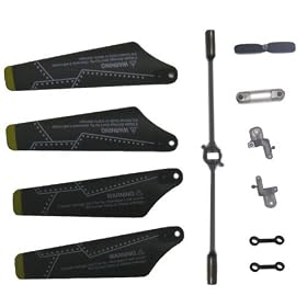 Syma S109g Full Set Replacement Parts, Main Blades, Tail Blade, Balance Bar, Spare Main Grips,connect Buckle: Toys &amp; Games