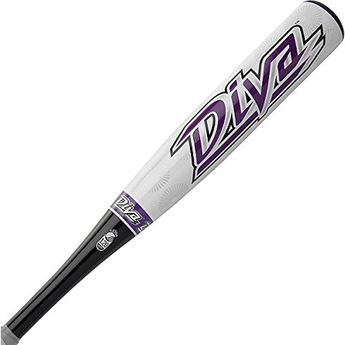 Louisville Slugger Diva Fastpitch TBall Bat, 26Inch, White/Purple
