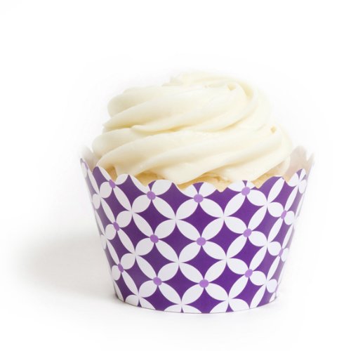 Dress My Cupcake Royal Purple Diamonds Cupcake Wrappers, Set of 12