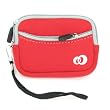 DIGITAL CAMERA RED Soft NEOPRENE SLEEVE CASE Cover Pouch Carrying Bag + Strap