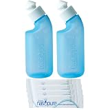 Neti Pot Sinus Rinse / Nasal Irrigation Travel Kit - 4 ounce bottle - 2 Pack
