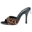 3 Inch Pony Hair Sexy Shoes Slip On High Heel Womens Shoes Penthouse Shoes
