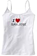 I LOVE SAN JOSE - City Series - White Women's / Girls Camisole (Girlie / Babydoll)