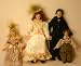 Dollhouse Miniature Porcelain Doll Victorian Family of 4